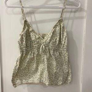 Brandy Melville Cream Floral Camisole